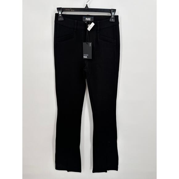 PAIGE NWT Winona Split Front Flare Pant in Black // 00 - Picture 5 of 12